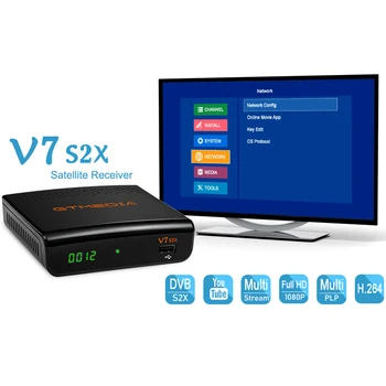 Nové TV dekodér GT Media V7S2X DVB-S2X podpora Multi-stream/T2-MI spoloănosčami abertis/Tivusat Biss kľúč s USB, wifi, tv so satelitným príjmom, receptor