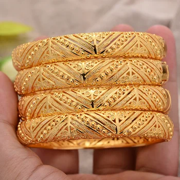 1Pcs Etiópskej Dubaj 24K Zlata farba Prívesky pre Ženy, Manželky, Svadobné Dary Afriky Dubaj Strany Náramok Šperky, Náramky ornament