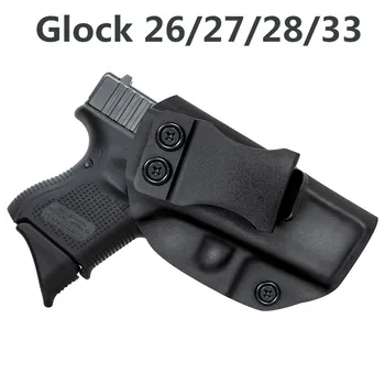 IWB Kydex Puzdro Pre Glock 17 19 22 23 25 26 27 28 31 32 33 43 43X vo Vnútri Opasok Skryté Vykonávať CCW Aiwb Dodatok