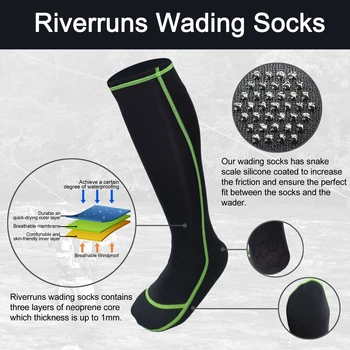 F Riverruns Frictionless Detské Ponožky, Neoprén Mokrý oblek Wader ponožky pre Mužov a Ženy, Vonkajšie Rybolov, Surfovanie, Wakeboarding.