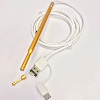 3 V 1 USB Endoskop Pre Ucho Čistenie Podporu OTG Mobile Endoskopu Fotoaparát