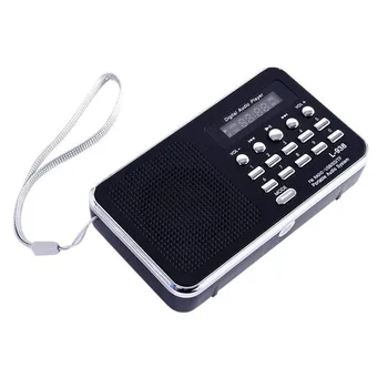 L-938 Prenosné, FM Rádio, Nabíjateľná Mini Digitálny LED MP3 Reproduktor Prehrávač Podpora SD TF Karty, Prehrávanie AUX Vstup Reproduktor