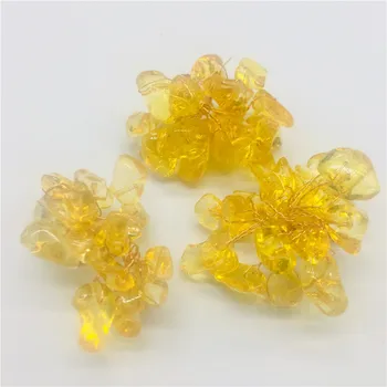 100g Prírodné yellow crystal strom šťastia strom materiál príslušenstvo kameň