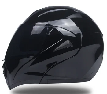 Nové módne dvojité objektív flip up motocykel motocross prilba plná tvár prilba pretekárske prilbu M L XL