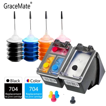 GraceMate Atramentové Kazety Kompatibilné pre Hp 704 Pre Deskjet 2010 2060 D2060 D2010 K110A K010A Tlačiarne, Atramenty