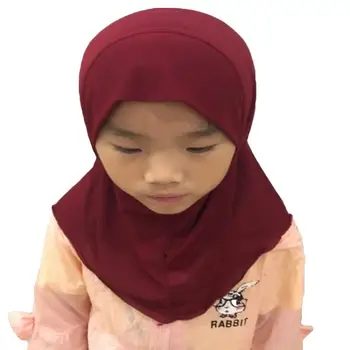 13 Farieb Dievčatá, Deti Moslimských Krásne Islamský Hidžáb Arabská Šatka Šály Obyčajný Turban Klobúky Plnú Hlavu Kryt Čiapky Pokrývku Hlavy Nové