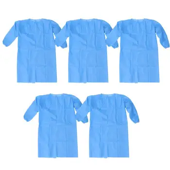5 ks Disposable Non-tkané Zástera Oblečenie Nastaviteľné protiprachová Ochrana Jednorazové Oblečenie šaty sterilné oblečenie A40