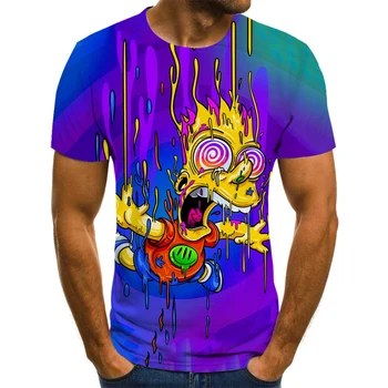 Letné grafické 3D tlač T-shirt zábavné a zaujímavé street Simpson oblečenie 3DT tričko Harajuku mužov a žien T-shirt