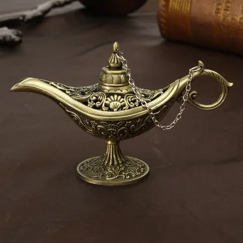 Tradičné Duté Z Rozprávky Aladdin Čarovná Lampa Čaj Hrniec Lampa Vintage Retro Hračka Pre Domáce Výzdoba Ornamentami