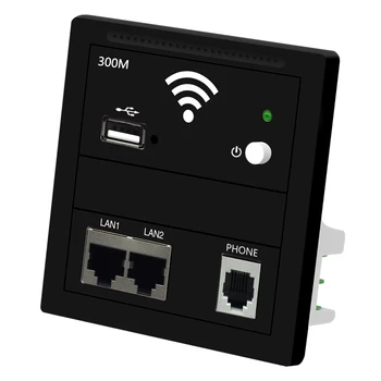 Bezdrôtové pripojenie v Stene AP Router RJ45 802.3 af POE AC100-240V Power WiFi Prístupový Bod s USB Nabíjanie Telefónu RJ11 On-off vypínač Box