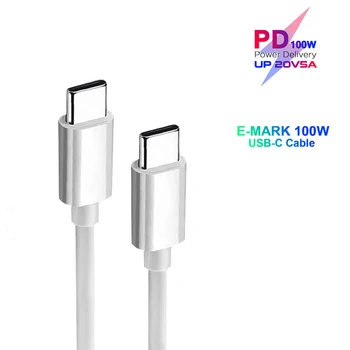 100W USB-C PD Kábel 5A E-ZNÁMKY Fasrt Plnenie Drôt Pre Macbook Pro iPad Vzduchu 4 SAMSUNG Poznámka 20 Ultra S20+ HUAWEI XIAO Mi10 Pro