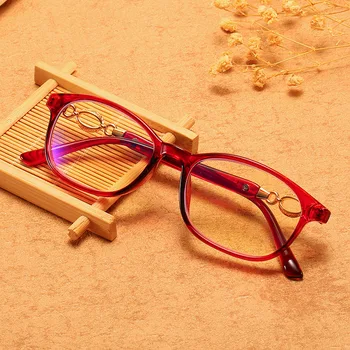 Retro Okuliare Na Čítanie Anti-Modré Svetlo Presbyopic Okuliare Ženy High-End Ochrana Očí Ďalekozrakosť Okuliare Diopter+1.0~+4.0