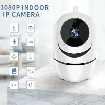 Biela Wifi Kamera HD 1080P Cloud Bezdrôtové IP Kamery Inteligentné Auto Sledovania Ľudskej Home Security Dohľad