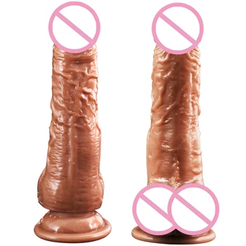 2019New Automatické Teleskopické Kúrenie Dildo Vibrátor G-spot Masáž Obrovský Realistický Penis s Vibrátorom Sexuálne Hračky Pre Ženy Sexuálne Produkty