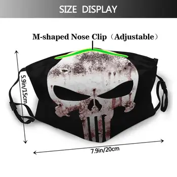Krvavé Punisher Lebky masky pre zárodočné ochrana pre dospelých umývateľný opakovane masku na tvár mascarillas de tela lavables con filtro