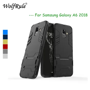 Anti-knock Prípade sFor Samsung Galaxy A6 2018 Kryt Mäkkej Gumy + Hybrid Plastové puzdro Pre Samsung A6 2018 A600 Telefón Škrupiny