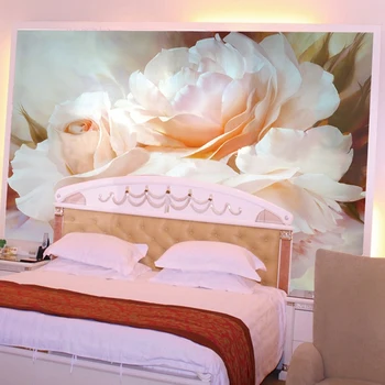 Vlastná Veľkosť Moderný Luxusný Klasický 3D Kvet Foto nástenná maľba na Stenu Papier pre Spálne, Obývacia Izba Jednoduché Domova Non-tkané Tapety