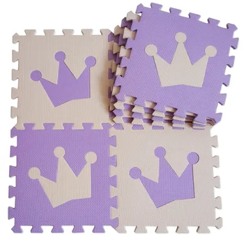 Meitoku baby EVA penové puzzle hrať mat/ Crown Spriahnuté Cvičenie podlahy, koberce, Dlažba, Koberec pre deti,Each32cmX32cm 1cmThick