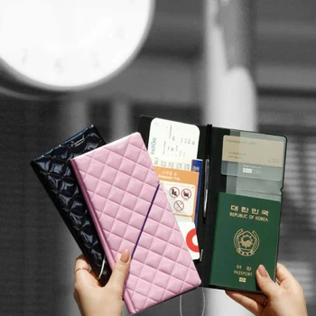 Móda Diamond Držitelia cestovných pasov, Pokrýva Cestovné Príslušenstvo PU Kožené ID Kartou Taška Ženy Funkcia Pas Obchodného Prípadu
