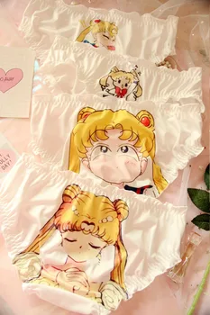 Kawaii Žien spodnú Bielizeň, Nohavičky.roztomilý Kreslený Sailor Moon Dámy Dievča je Roztomilý Lolita Nohavičky Trojuholník Spodky Knickers