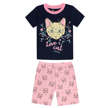 TINOLULING Baby Dievčatá Oblečenie Sady Deti, Oblečenie pre Deti, Krátky Rukáv Sleepwear tričko+krátke Nohavice 2 ks súpravy odevy chlapčenské pyžamo