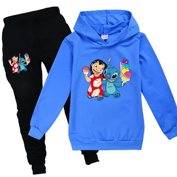 2020 Klesnúť Steh Oblečenie pre Chlapcov Deti Cartoon Chlapec Zime s Dlhým Rukávom s Kapucňou+nohavice 2 KS Súpravy, Ružové a Sladké Dievčatá Oblečenie