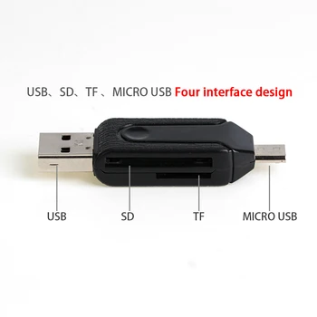 Veľkoobchod 2 v 1 Mobil OTG Adaptér Kariet s Micro USB TF/SD Karty Port Telefónu Rozšírenie Hlavičky 50pcs príspevok