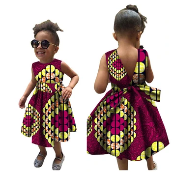 15Color Afriky Šaty pre Dievčatá 2020 Nové Dashiki Tlač, Bohaté Bazin Letné Šaty bez Rukávov Späť Čipky Afrike Módne Oblečenie