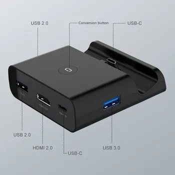 Mini Prenosný Nabíjací Dok Nabíjačku Základňu Pre Nintendo Prepnúť na HD TV Dock Adaptér Pre kompatibilný s HDMI Adaptér Dokovacej