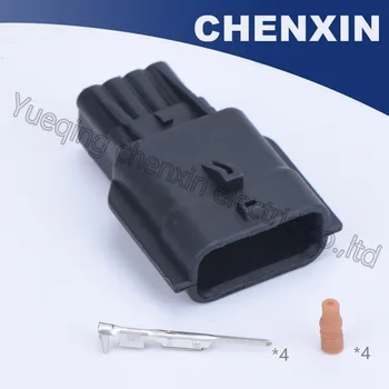 Black 4 pin automobilový nepremokavé auto konektor 0.6 muž snímač tlaku plug 7282-8853-30