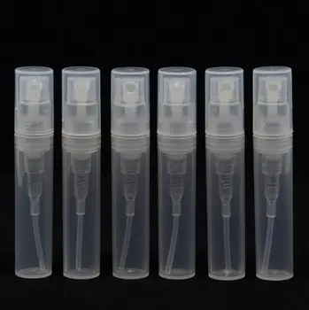 Veľkoobchod (100ks/lot) 3ml plastové Naplniteľné fľaše nudné poľský priesvitnosť Vzorky sprej parfum fľašu PJ26