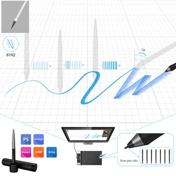 XP-Pero Deco Pro S M Kreslenie Tablet Grafický Tablet Animácie rysovaciu Dosku S Tilt 8192 tlaku Pre Umenie on-Line Vzdelávanie
