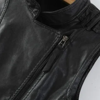 Kožené ženy porovnanie femino vesta femme Motocykel Biker bunda na zips jaquet de couro