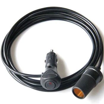 12V Konektor Zapojte Adaptér Príslušenstvo Black Predlžovací Kábel Zásuvka Auto Ľahšie Viesť Drôt