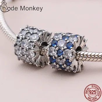 CodeMonkey Blue & Svetlé, Jasné, CZ Korálky Fit Originálny Náramok & Náramok Pre Ženy DIY Šperky Čo 2020 Nové Korálky CMS1538