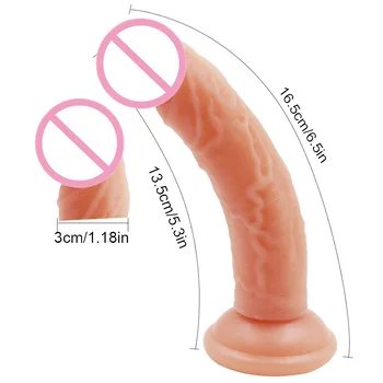 YUELV 6.5 Palcový Mäkké Silikónové Dildo Pre Začiatočníkov Erotické Malý Umelý Penis S Prísavkou Dospelých Sex Produkt Hračky Pre Ženy