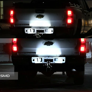 (1) 6000K Xenon White 18SMD OEM-Full LED Pre Chevrolet Silverado GMC Sierra 1500 2500 3500 Truck špz Svetlo 12V-24V