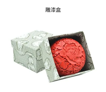 Jasne Červenej Farby Masívneho Dreva Laquer Exquisit Rezbárstvo Jar pre Jewlery Čínsky Qing Dynastie Antiq Štýl Drevený Box pre Krúžok