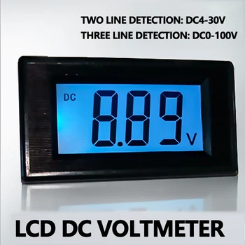 LCD displej DC digitálny voltmeter digitálny displej digitálny meter dva-wire tri-wire univerzálny Modré Podsvietenie