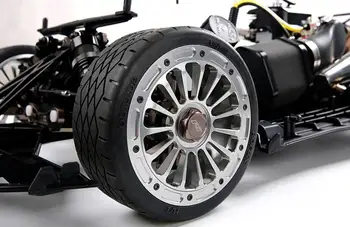 CNC kovové náboj kolesa s plochou pneumatiky on-road pneumatiky na 1/5 ROFUN F5 MCD RR5 160*65mm