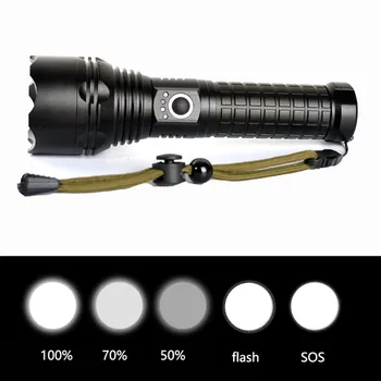 Nové Hliníkové Zliatiny XHP70 Baterka LED 1000 lumen USB Nabíjateľné 18650 Taktické LED Flashligh Cyklistické Poľovnícke Táborenie Tourch
