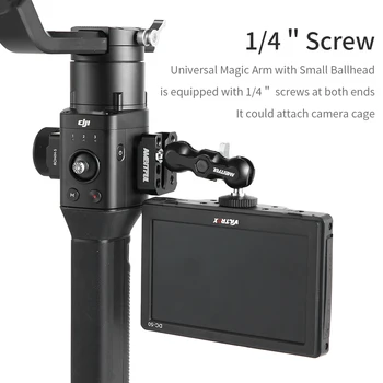 AMBITFUL Nastaviteľný Univerzálny Magic Arm s Malými Ballhead pre Fotoaparát Monitor / LED Svetlo Podporu s 1/4 Skrutka