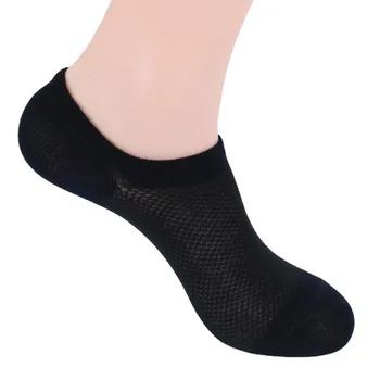 5 párov/veľa Ponožky Mužov Hot-predaj Ponožky Klasické Mužské Stručný BAMBUSOVÉ vlákno Bavlny Neviditeľný Muž čisté Ponožky, Papuče sox Plytké Ústa