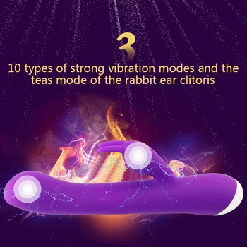 Rabbit Vibrátor USB Nabíjanie G-Spot Vibrátor, Dildo pre Ženy, Duálne Vibrácie Silikónové Nepremokavé Klitorisu Masér Sex shop Hračky