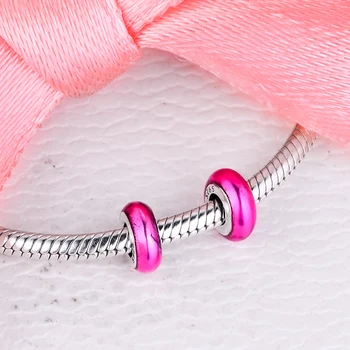 Moje Ružové Dištančné Kúzlo acsesoris pre ženy Mincový Striebro Šperky Vyhovuje Mi Kolekcie Náramky Malé Korálky Pre Šperky Robiť