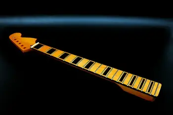 Elektrická Gitara Krku 22 pražec 25.5 Palcový vintage javorový Hmatník gitary časti Žltá krku gitary