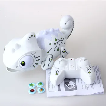 2.4 CHz RC Robot Dinosaurov Hračky Chameleon Pet Premenlivé Svetlo Diaľkové Ovládanie Elektronické Model Zvierat Inteligentné Robotické Stavebnice Hračky