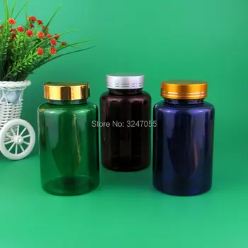 200 ml 250 ml Prázdne Zelená Plastové Medicíny Kapsule, Balenie Fľaše, Modrá/Červená Kvalitných Zdravotníckych Pilulky/Tabliet Skladovanie Nádoba