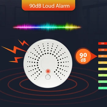 Tuya WiFi Detektor Dymu Požiarny Senzor Bezdrôtový Dom Bezpečnostný Dymový Alarm S Google Smart Home APLIKÁCIU diaľkové ovládanie