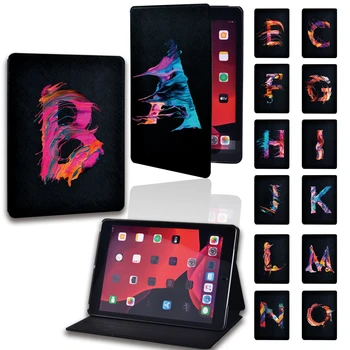 Nové Kožené Flip Stojan Tabletu Kryt pre Apple IPad/iPad Mini/iPad Vzduchu/iPad Pro 7.9 9.7 10.2 10.5 11 Palcový s Maľovanie List